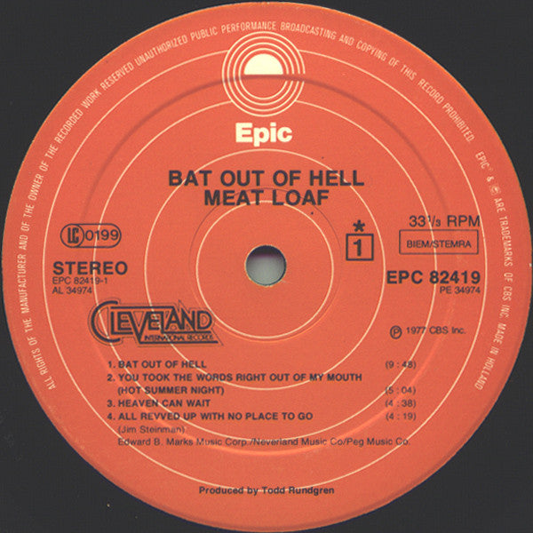 Meat Loaf - Bat Out Of Hell (LP Tweedehands) - Discords.nl