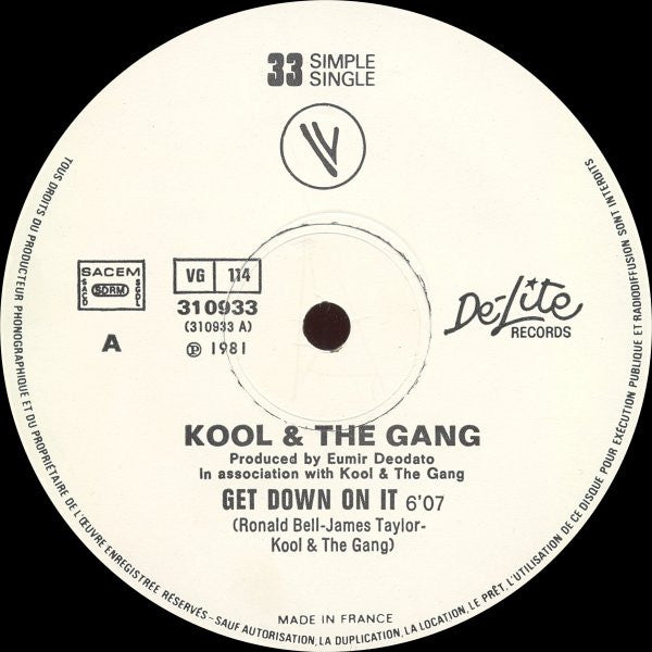 Kool & The Gang - Get Down On It / No Show (12" Tweedehands) - Discords.nl