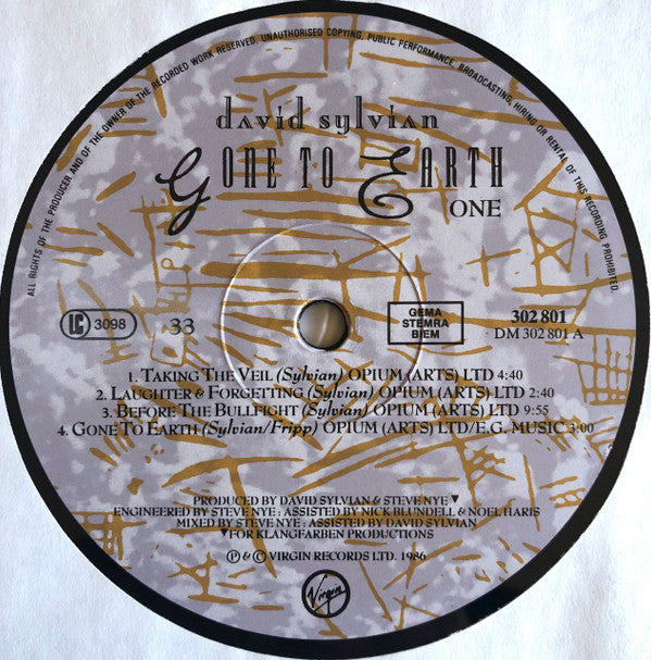 David Sylvian - Gone To Earth (LP Tweedehands) - Discords.nl