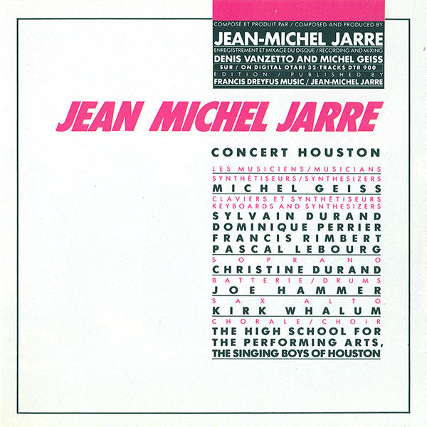 Jean-Michel Jarre - In Concert: Houston / Lyon (CD Tweedehands) - Discords.nl