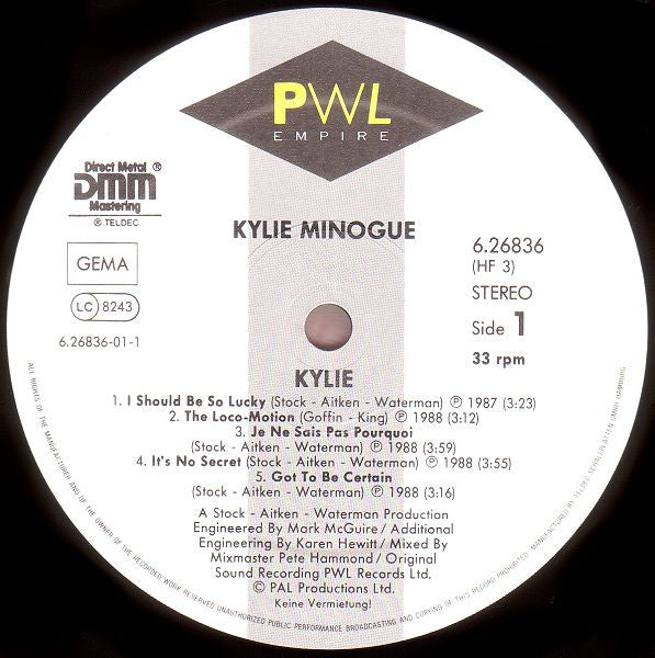 Kylie Minogue - Kylie (LP Tweedehands) - Discords.nl