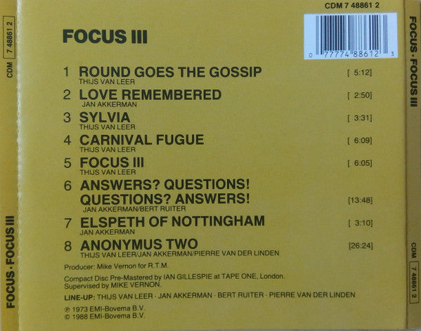 Focus (2) - Focus 3 (CD Tweedehands) - Discords.nl