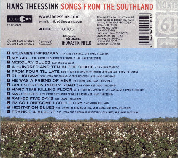 Hans Theessink - Songs From The Southland (CD Tweedehands) - Discords.nl