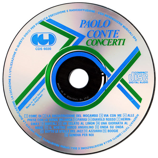 Paolo Conte - Concerti (CD) - Discords.nl