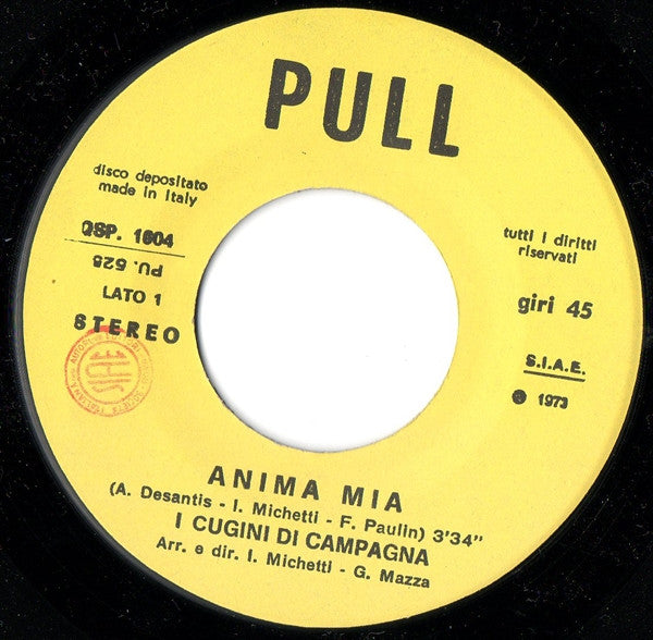 I Cugini Di Campagna - Anima Mia (7-inch Tweedehands) - Discords.nl