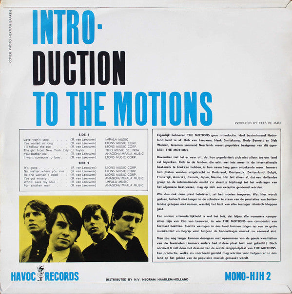 Motions, The - Introduction To The Motions (LP Tweedehands) - Discords.nl