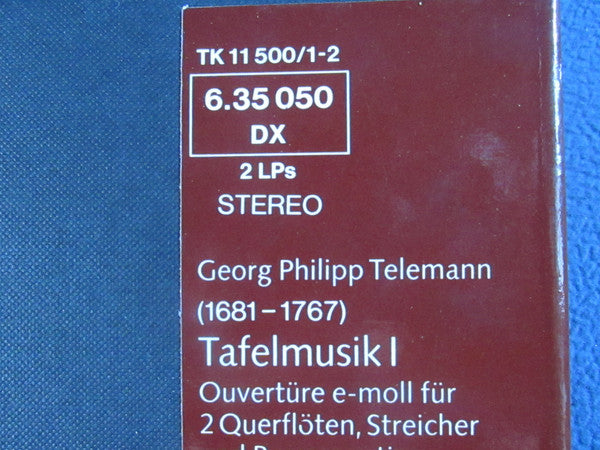 Georg Philipp Telemann, Concerto Amsterdam, Frans Brüggen - Die Ouvertüren Der Tafelmusik (Box Tweedehands) - Discords.nl