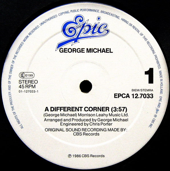 George Michael - A Different Corner (12-inch) - Discords.nl