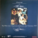 Who, The - Who's Next | The Who Live At The Civic Auditorium, San Francisco 1971 (LP) - Discords.nl