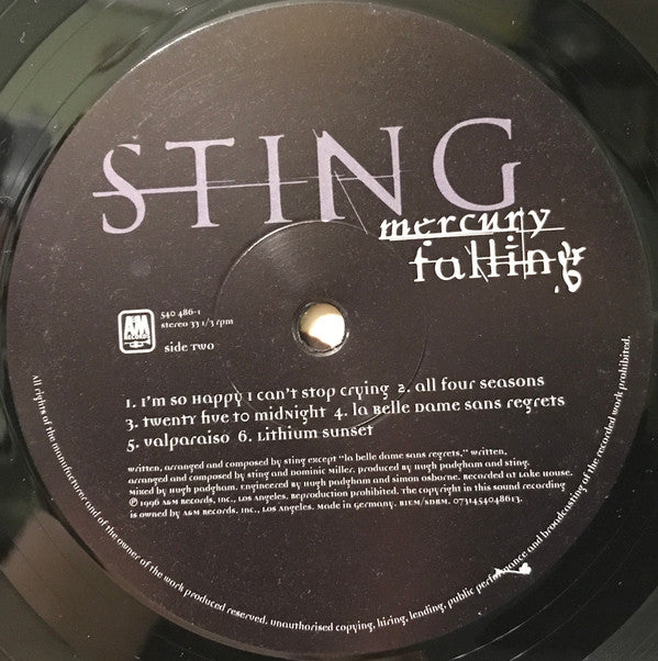 Sting - Mercury Falling (LP) - Discords.nl