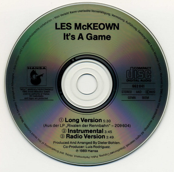 Les McKeown - It's A Game (CD) - Discords.nl