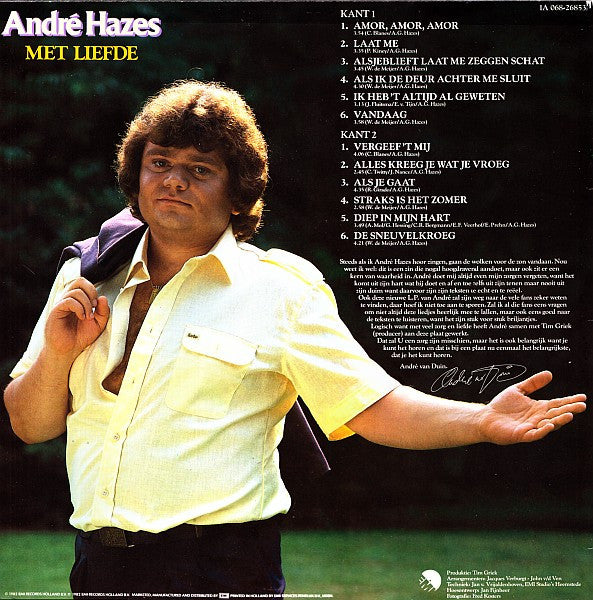 André Hazes - Met Liefde (LP Tweedehands) - Discords.nl