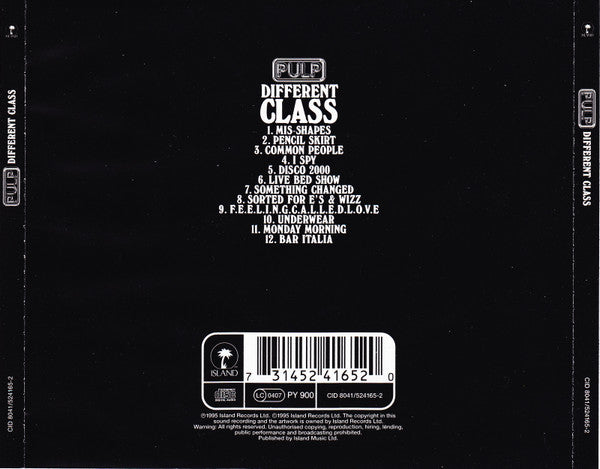 Pulp - Different Class (CD) - Discords.nl