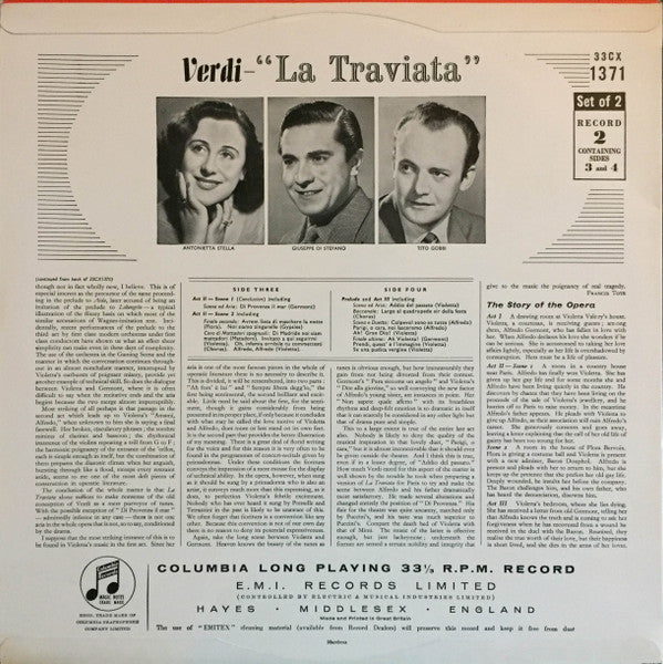 Giuseppe Verdi - Tullio Serafin - La Traviata (LP Tweedehands) - Discords.nl