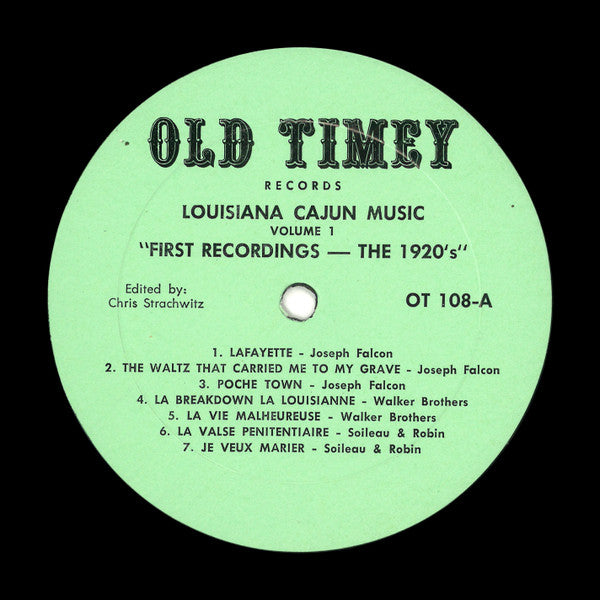 Various - Louisiana Cajun Music Volume 1: First Recordings - The 1920's (LP Tweedehands) - Discords.nl