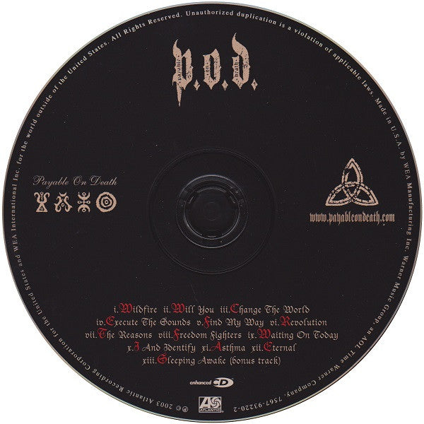 P.O.D. - Payable On Death (CD Tweedehands) - Discords.nl