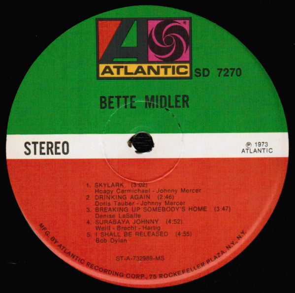 Bette Midler - Bette Midler (LP Tweedehands) - Discords.nl