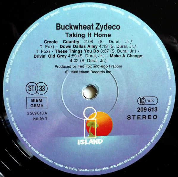 Buckwheat Zydeco - Taking It Home (LP Tweedehands) - Discords.nl