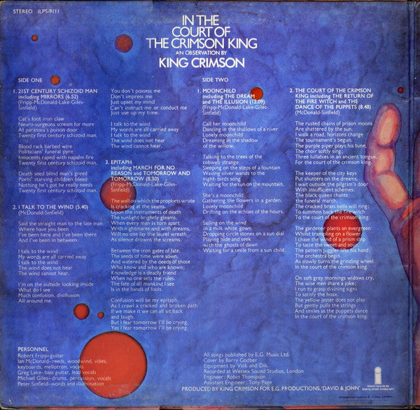 King Crimson - In The Court Of The Crimson King (An Observation By King Crimson) (LP Tweedehands) - Discords.nl