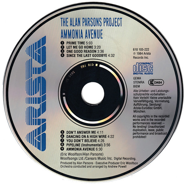 Alan Parsons Project, The - Ammonia Avenue (CD Tweedehands) - Discords.nl