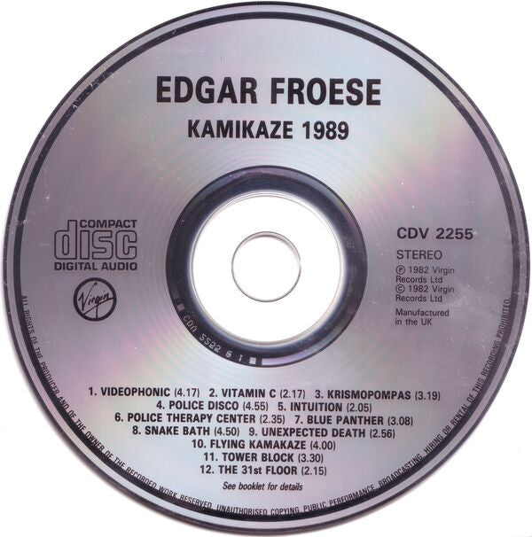 Edgar Froese - Kamikaze 1989 (CD) - Discords.nl