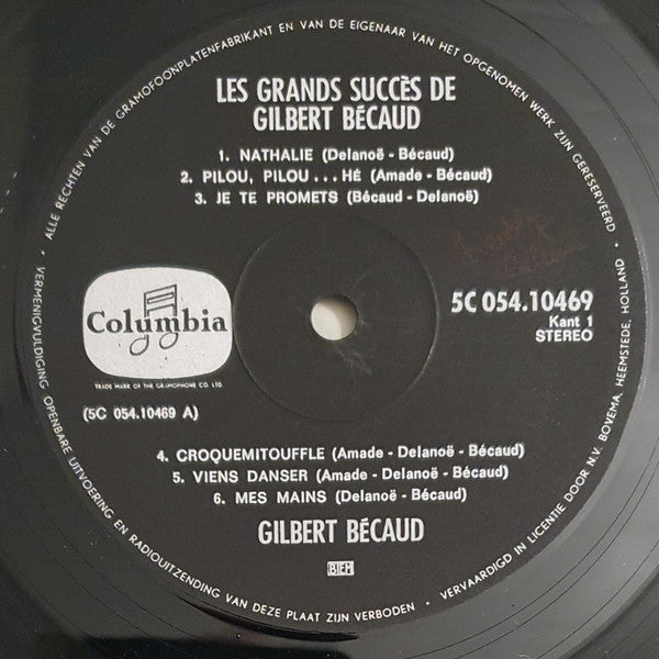 Gilbert Bécaud - Les Grands Succès De Gilbert Bécaud (LP Tweedehands) - Discords.nl