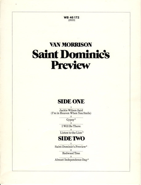 Van Morrison - Saint Dominic's Preview (LP Tweedehands) - Discords.nl