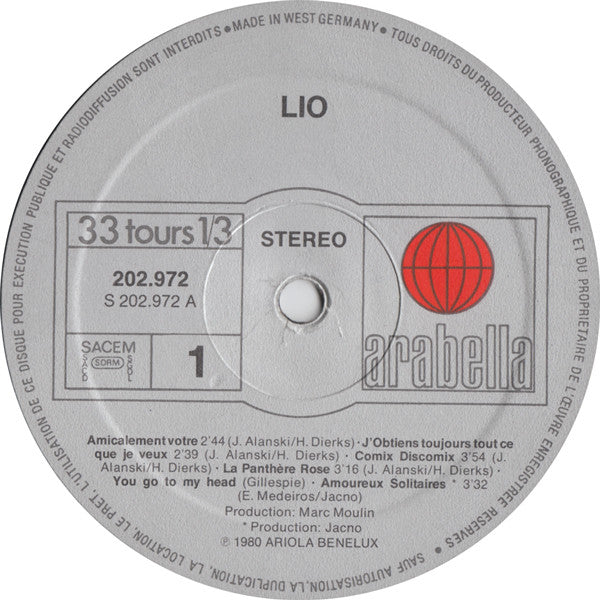 Lio - Lio (LP Tweedehands) - Discords.nl