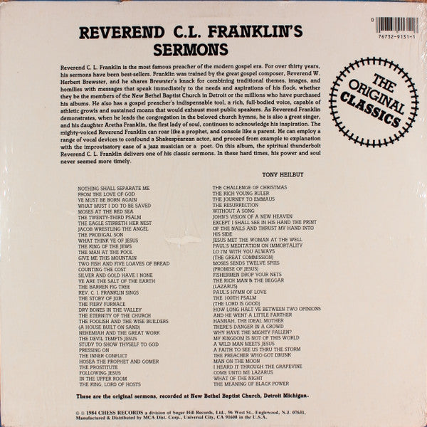 Reverend C.L. Franklin - The Prodigal Son (LP Tweedehands) - Discords.nl