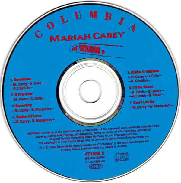 Mariah Carey - MTV Unplugged EP (CD Tweedehands) - Discords.nl