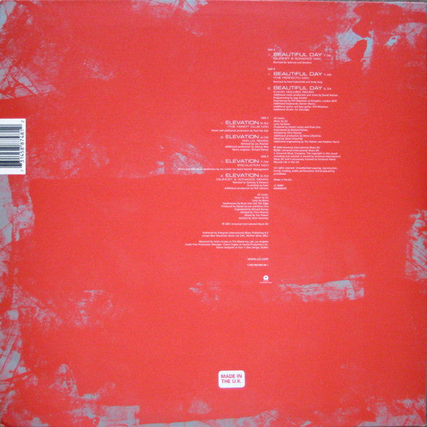 U2 - Beautiful Day & Elevation (Remixes) (12" Tweedehands) - Discords.nl