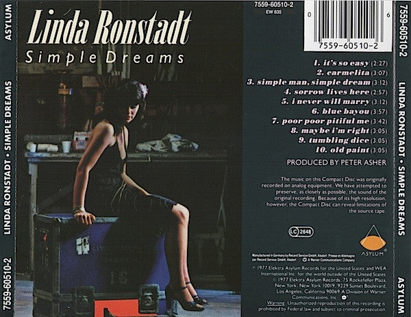 Linda Ronstadt - Simple Dreams (CD Tweedehands) - Discords.nl