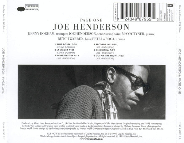 Joe Henderson - Page One (CD Tweedehands) - Discords.nl