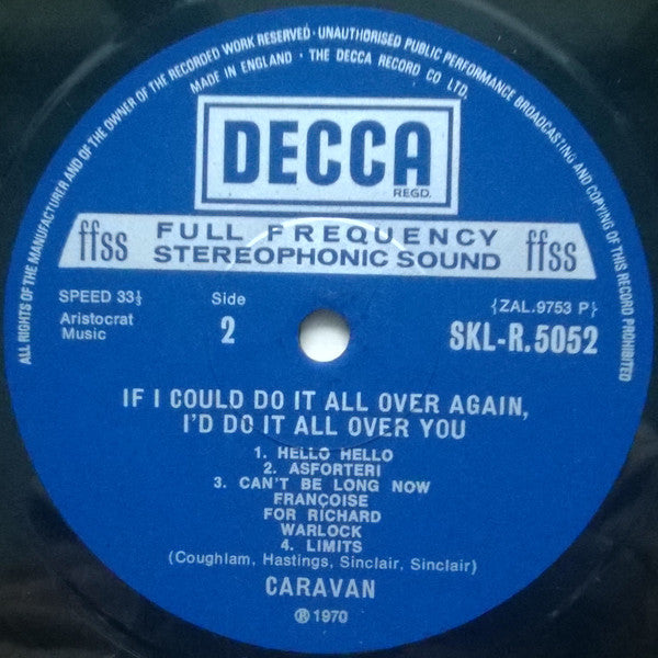 Caravan - If I Could Do It All Over Again, I'd Do It All Over You (LP Tweedehands) - Discords.nl