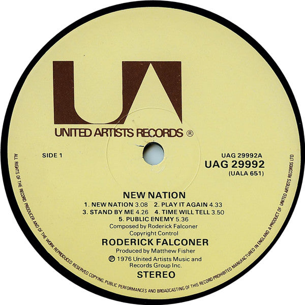 Roderick Falconer - New Nation (LP Tweedehands) - Discords.nl