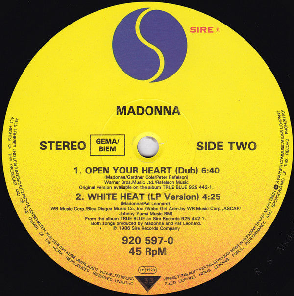 Madonna - Open Your Heart (12" Tweedehands) - Discords.nl