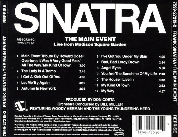 Frank Sinatra - The Main Event (CD) - Discords.nl