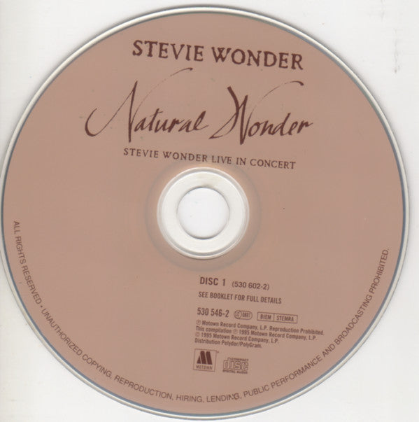 Stevie Wonder - Natural Wonder - Live In Concert (CD Tweedehands) - Discords.nl