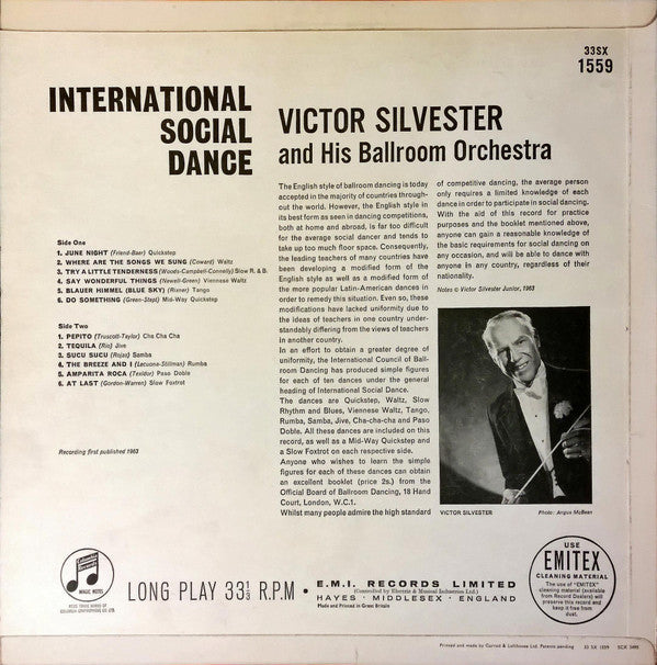 Victor Silvester And His Ballroom Orchestra - International Social Dance (LP Tweedehands) - Discords.nl