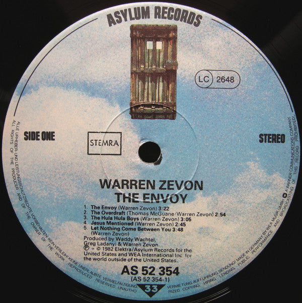 Warren Zevon - The Envoy (LP Tweedehands) - Discords.nl