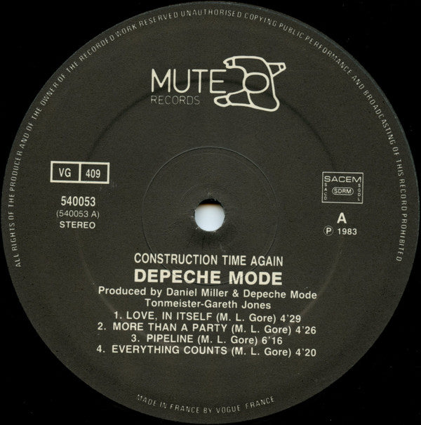 Depeche Mode - Construction Time Again (LP Tweedehands) - Discords.nl