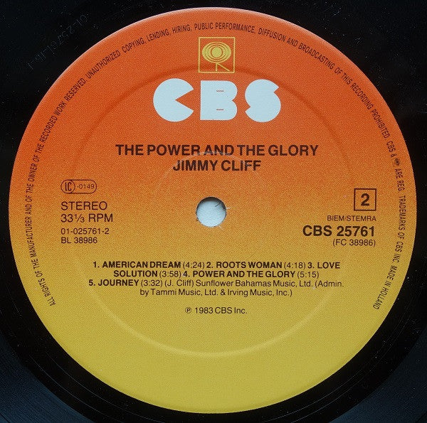 Jimmy Cliff - The Power And The Glory (LP Tweedehands) - Discords.nl