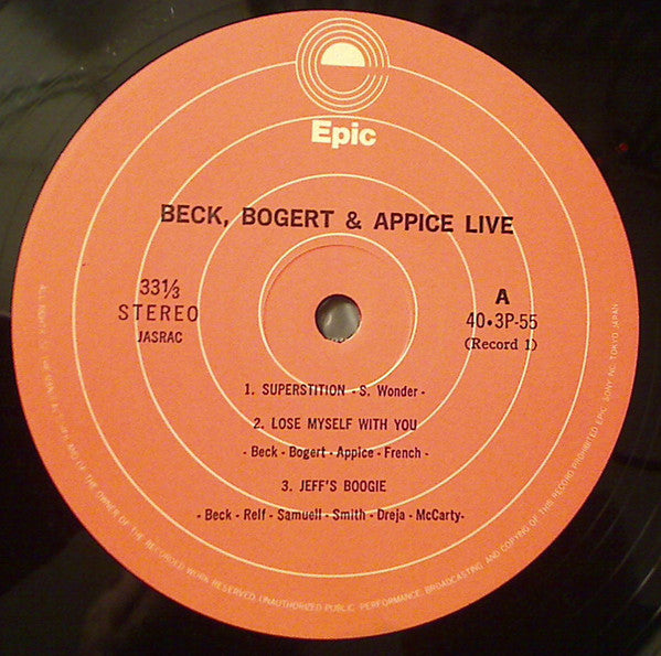 Beck, Bogert & Appice - Beck, Bogert & Appice Live (LP Tweedehands) - Discords.nl
