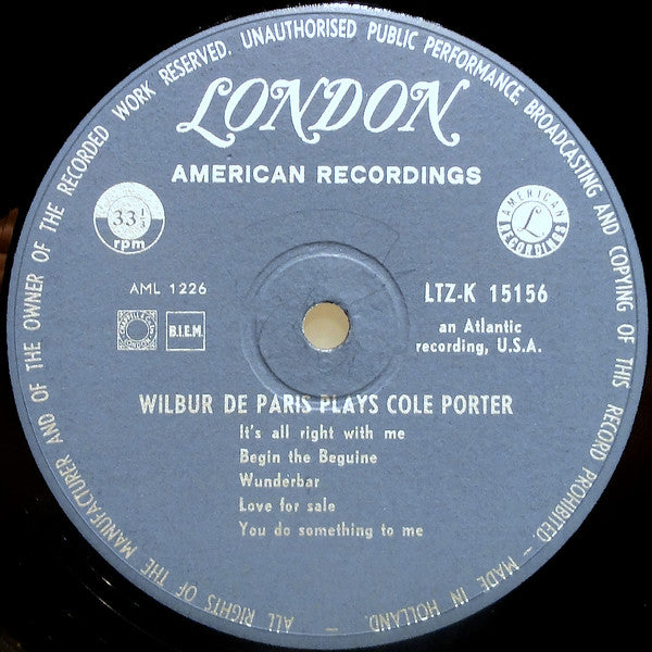 Wilbur De Paris - Plays Cole Porter (LP Tweedehands) - Discords.nl