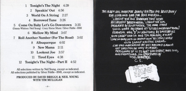 Neil Young - Tonight's The Night (CD) - Discords.nl