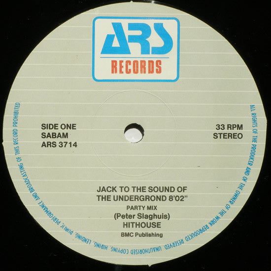 Hithouse - Jack To The Sound Of The Underground (12" Tweedehands) - Discords.nl