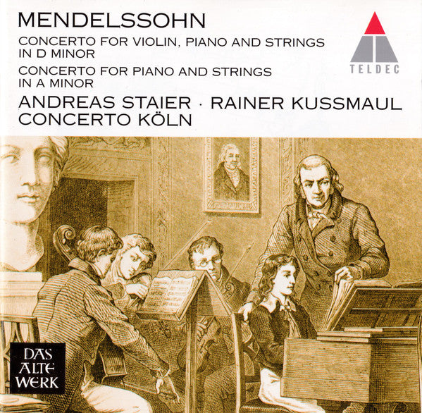 Felix Mendelssohn-Bartholdy, Andreas Staier, Rainer Kussmaul, Concerto Köln - Concerto For Violin, Piano And Strings In D Minor / Concerto For Piano And Strings In A Minor (CD Tweedehands) - Discords.nl