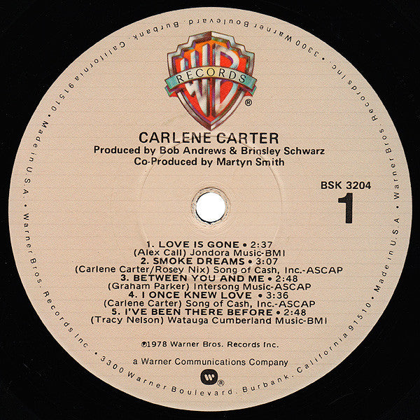 Carlene Carter - Carlene Carter (LP Tweedehands) - Discords.nl