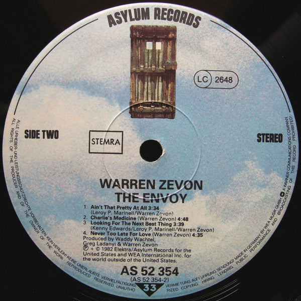 Warren Zevon - The Envoy (LP Tweedehands) - Discords.nl