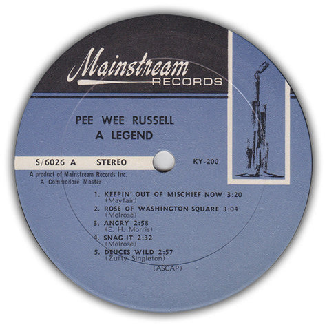 Pee Wee Russell - A Legend (LP Tweedehands) - Discords.nl